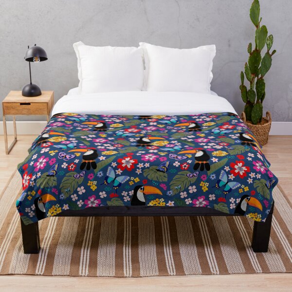 Item preview, Toucan In The Jungle - Dark Blue designed and sold by ToEllaBloom.