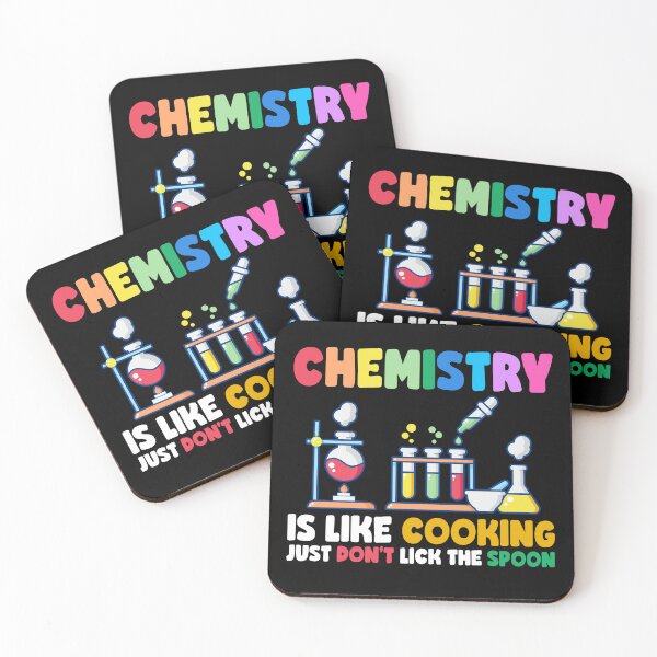 Artikelvorschau, Chemie ist wie Kochen, nur nicht den Löffel lecken, lustiges Chemie-Sprichwort entworfen und verkauft von PRINTED ..