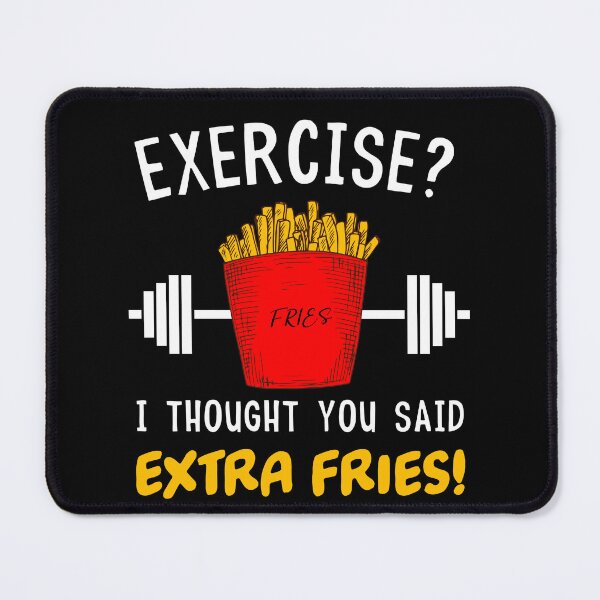 Item preview, Funny Exercise French Fries Workout designed and sold by Mariano Topno.