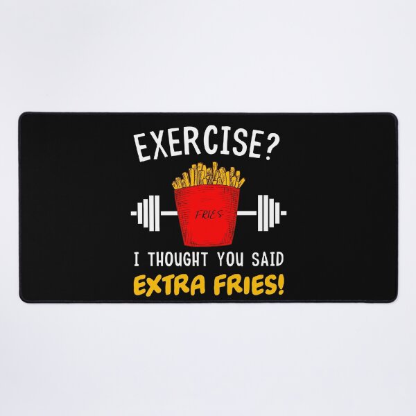 Item preview, Funny Exercise French Fries Workout designed and sold by Mariano Topno.