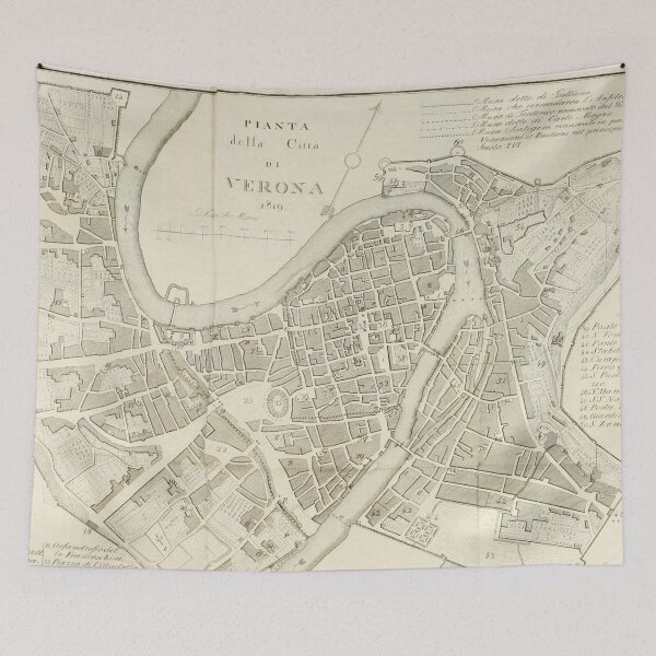Item preview, Verona Old Map designed and sold by RiciPaneto.