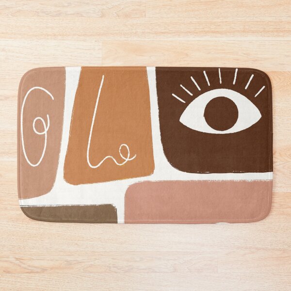 Item preview, Abstract Face Contemporary Earthy Tones designed and sold by trajeado14.