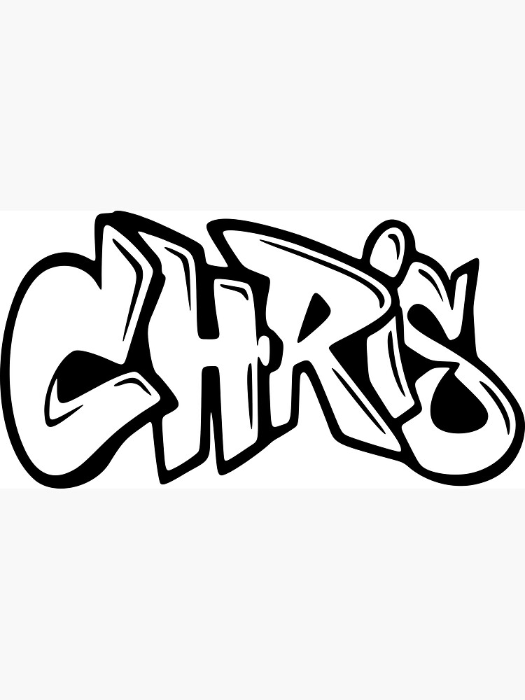 chris-graffiti-name-design-sticker-for-sale-by-namethatshirt