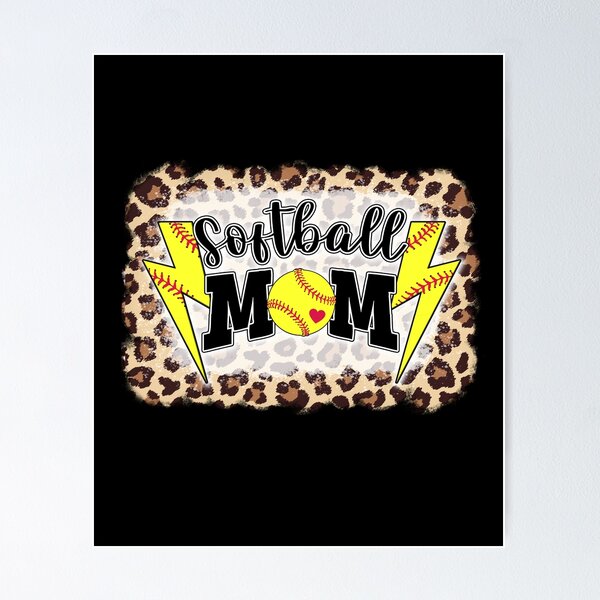 Item preview, Softball Mom Fastpitch Leopard Heart designed and sold by 99Fastpitch.