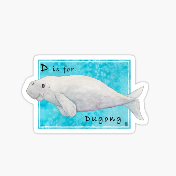 D is for Dugong Sticker