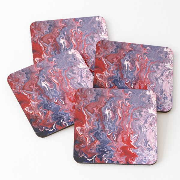 Item preview, PATTERN DESIGN STUDY #24 - Abstract of Red Violet Mauve Liquid Shapes designed and sold by DEL-Productions.