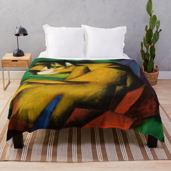 Item preview, Tiger Franz Marc Cubist Animal Painting designed and sold by VintageArchive.