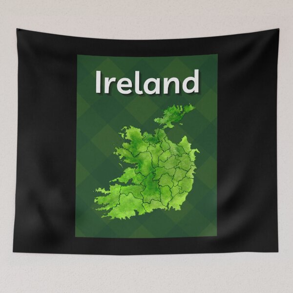 Item preview, Ireland Map Pattern designed and sold by IrishPOD.