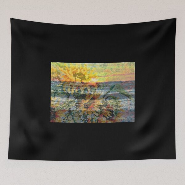 Item preview, Mixed Media: Sunset, seascape and oil painting, photo and painting by Marina Daniluka designed and sold by MariDaniArt.