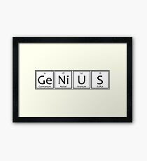 Genius Chemical Elements Symbols Framed Print