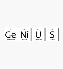 Genius Chemical Elements Symbols Photographic Print