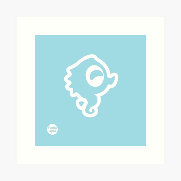 Pippy the seahorse from the Simply Small Series (reverse) Art Print