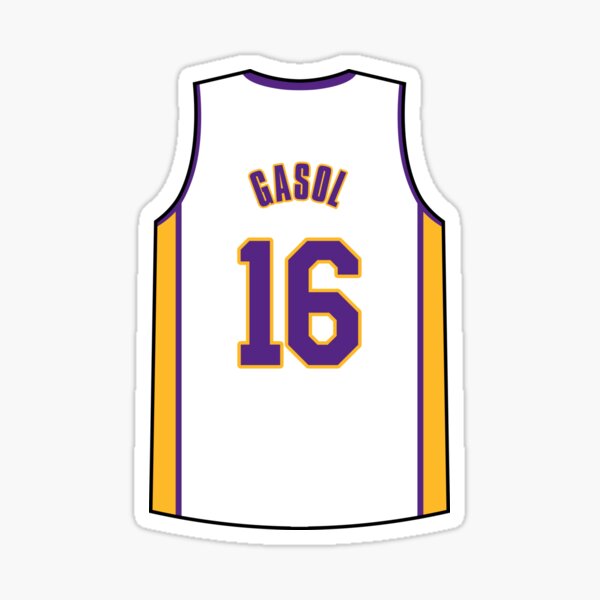 Pau Gasol - Los Angeles Laker Away Purple Sticker Sticker for Sale by On  Target Sports