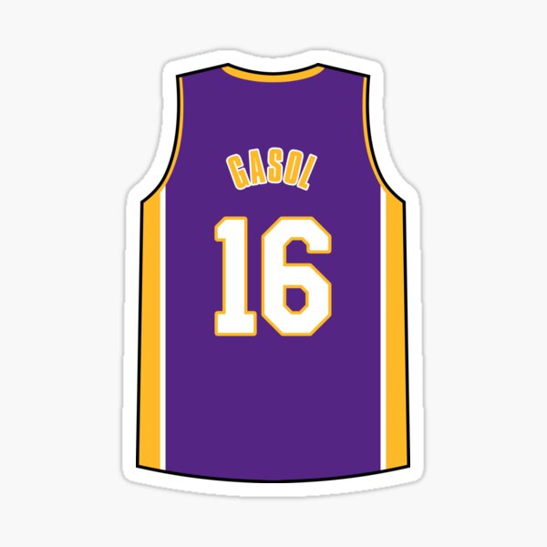 Pau Gasol Retired Jersey Tribute - Los Angeles Lakers - Sticker