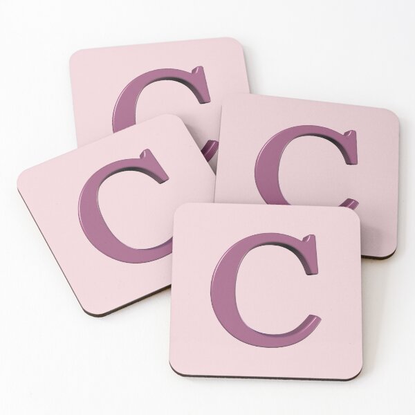 Item preview, The Letter C Dimensional Soft Pink on Pink 5748 designed and sold by Art in My Loft.