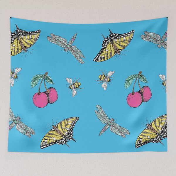 Item preview, Cherries and Butterflies designed and sold by Lisa Kimberly Glickman.