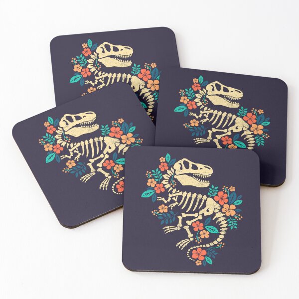 Item preview, flowered dinosaur fossil designed and sold by NemiMakeit.