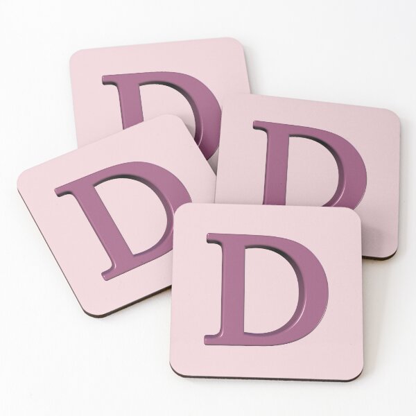 Item preview, The Letter D Dimensional Soft Pink on Pink 5748 designed and sold by Art in My Loft.