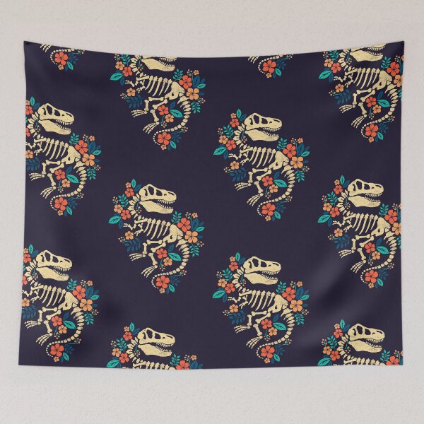Item preview, flowered dinosaur fossil designed and sold by NemiMakeit.