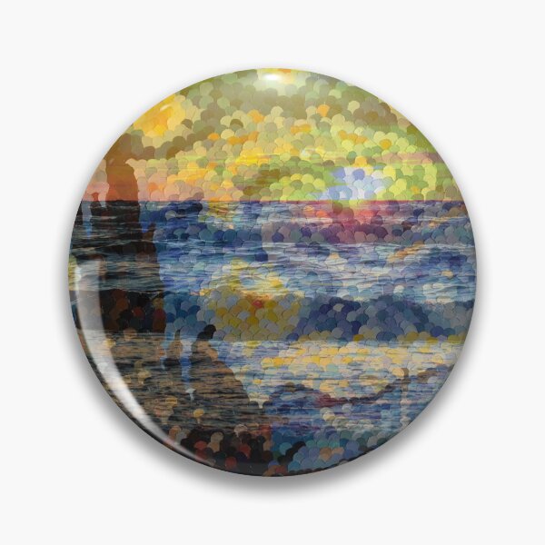 Item preview, Mixed Media: Sunset, seascape and oil painting Starry Night, photo and painting by Marina Daniluka designed and sold by MariDaniArt.