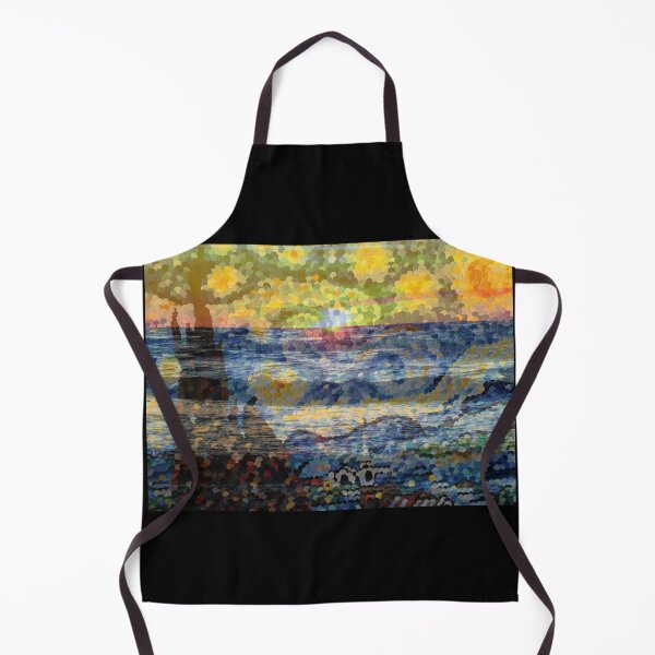 Item preview, Mixed Media: Sunset, seascape and oil painting Starry Night, photo and painting by Marina Daniluka designed and sold by MariDaniArt.