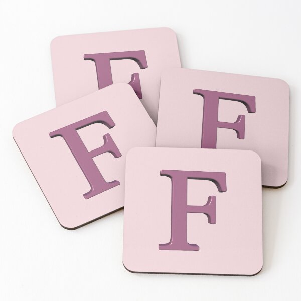 Item preview, The Letter F Dimensional Soft Pink on Pink 5748 designed and sold by Art in My Loft.