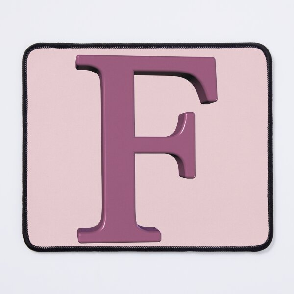 Item preview, The Letter F Dimensional Soft Pink on Pink 5748 designed and sold by Art in My Loft.