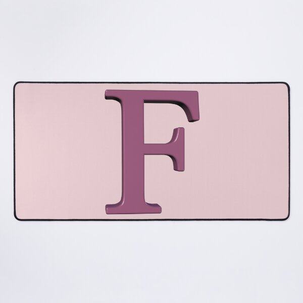 Item preview, The Letter F Dimensional Soft Pink on Pink 5748 designed and sold by Art in My Loft.