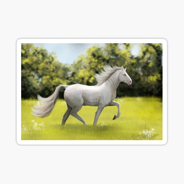 cremello horse Sticker