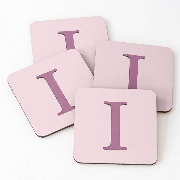 Item preview, The Letter I Dimensional Soft Pink on Pink 5748 designed and sold by Art in My Loft.