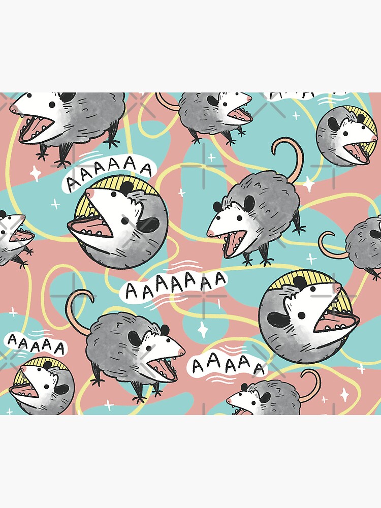 Thumbnail 5 of 5, Mouse Pad, Opossum Screm designed and sold by stephaniedraws.