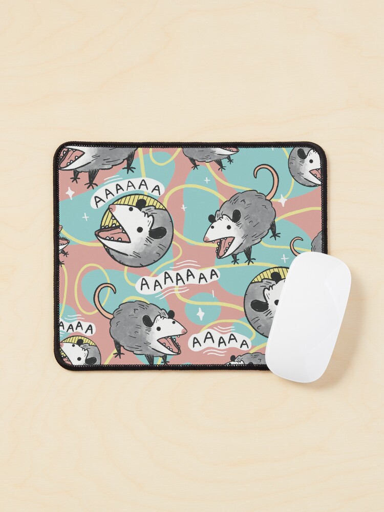 Thumbnail 1 of 5, Mouse Pad, Opossum Screm designed and sold by stephaniedraws.