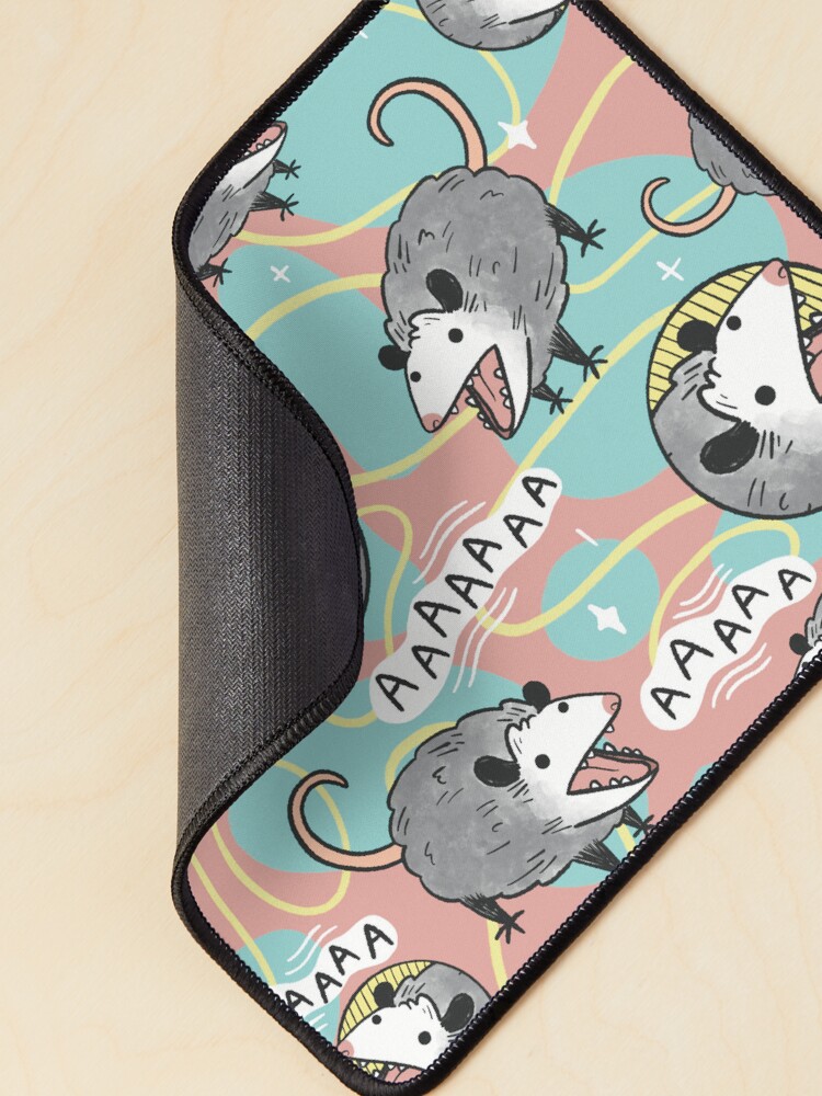 Thumbnail 2 of 5, Mouse Pad, Opossum Screm designed and sold by stephaniedraws.