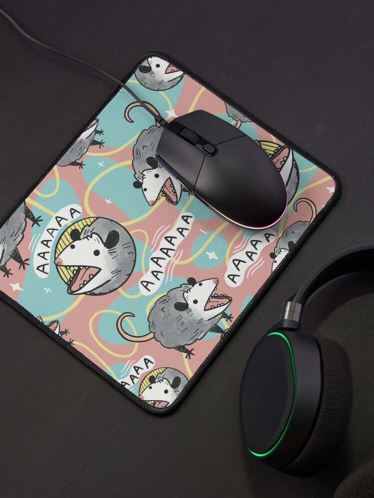 Thumbnail 4 of 5, Mouse Pad, Opossum Screm designed and sold by stephaniedraws.