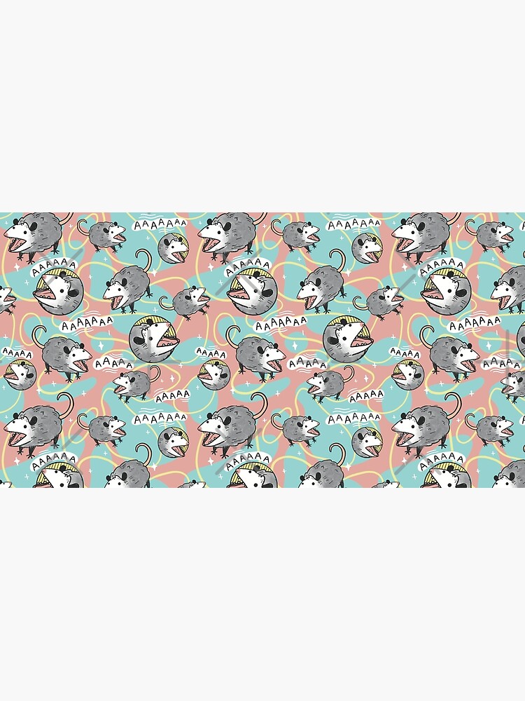 Thumbnail 5 of 5, Mouse Pad, Opossum Screm designed and sold by stephaniedraws.