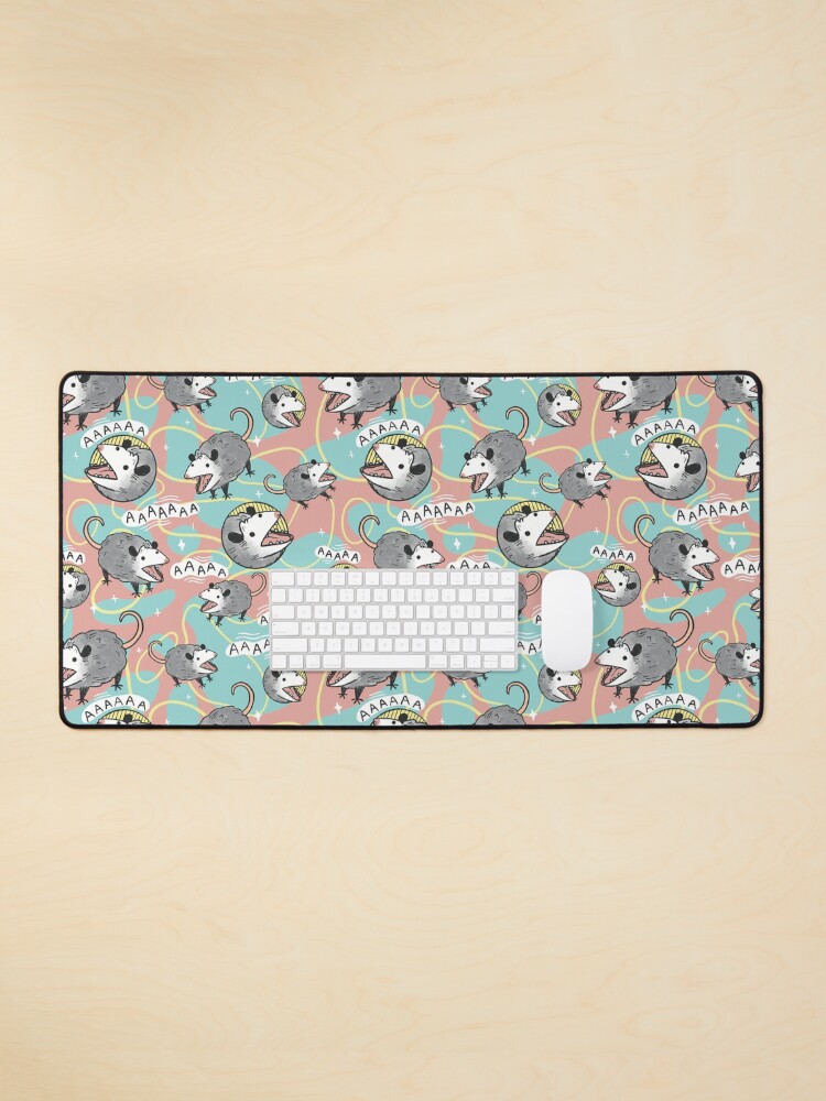 Thumbnail 1 of 5, Mouse Pad, Opossum Screm designed and sold by stephaniedraws.