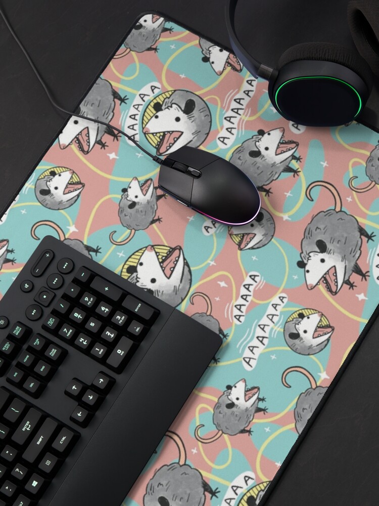 Thumbnail 4 of 5, Mouse Pad, Opossum Screm designed and sold by stephaniedraws.