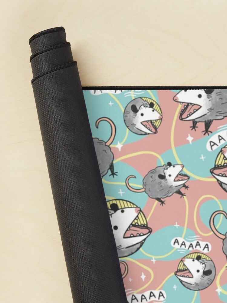 Thumbnail 2 of 5, Mouse Pad, Opossum Screm designed and sold by stephaniedraws.