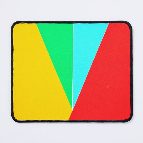 Item preview, PATTERN DESIGN STUDY #27 - Gold Green Blue Red Triangular Shapes designed and sold by DEL-Productions.