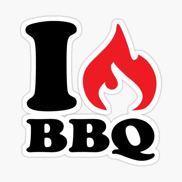 Vergissing geestelijke Lionel Green Street I love BBQ" Sticker by nektarinchen | Redbubble