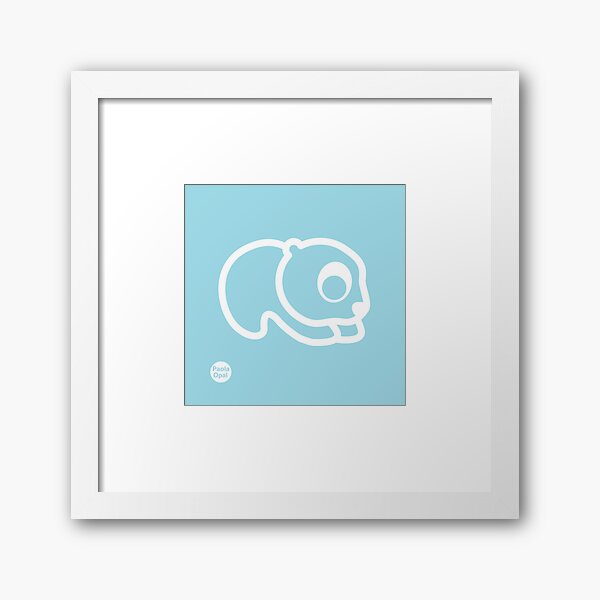 Perry the Polar Bear from the Simply Small Series (reverse) Framed Art Print
