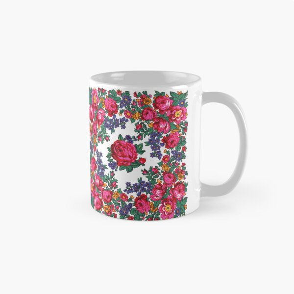 Item preview, White / Pink Tea Rose Native Floral Print designed and sold by JMWCD.
