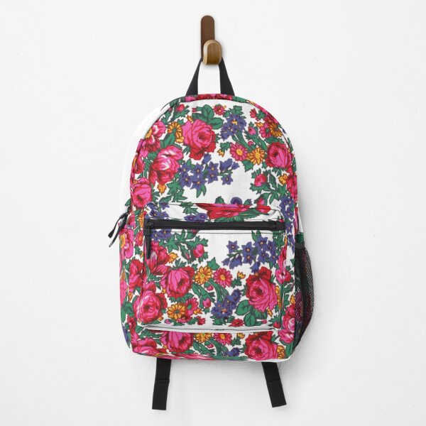 Item preview, White / Pink Tea Rose Native Floral Print designed and sold by JMWCD.
