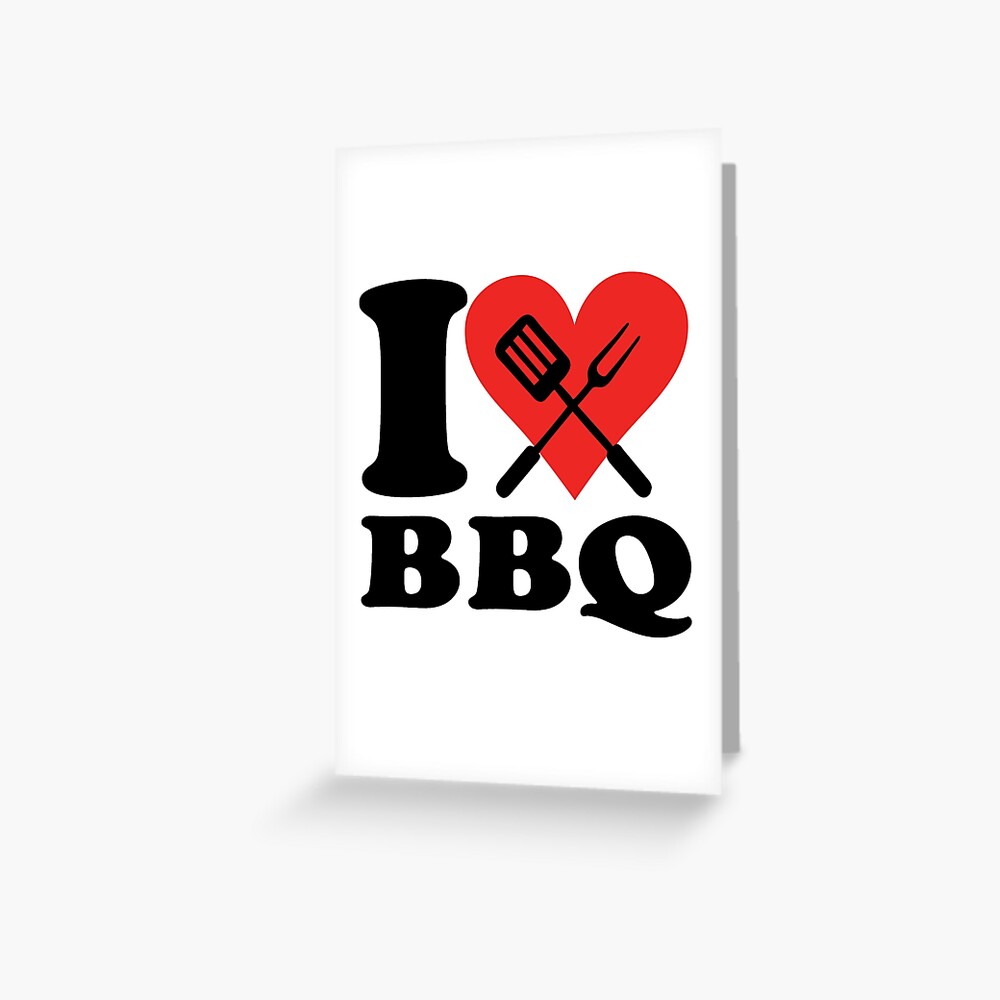 Voorzien Herrie hoeveelheid verkoop "I love BBQ" Greeting Card by nektarinchen | Redbubble