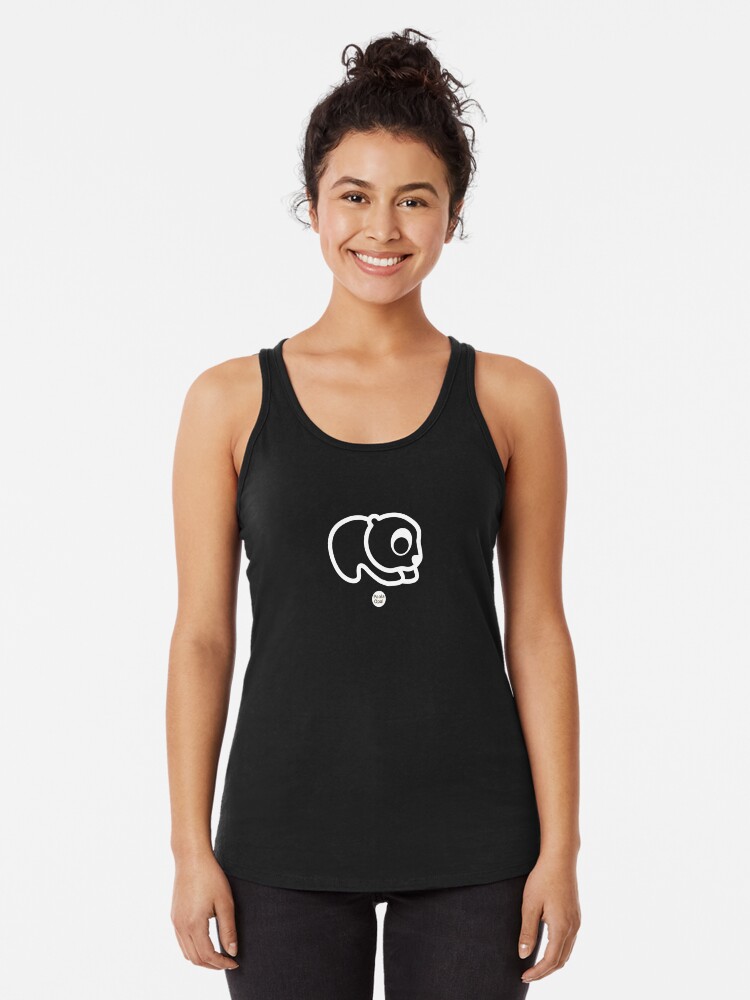 Thumbnail 1 of 3, Racerback Tank Top, Perry the Polar Bear from the Simply Small Series (reverse) designed and sold by PaolaOpal.