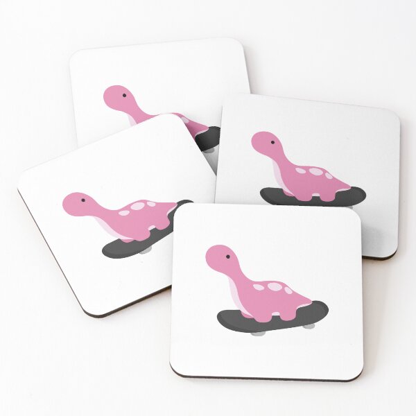 Item preview, Pink Dinosaur on Skateboard designed and sold by twentyfourdino.