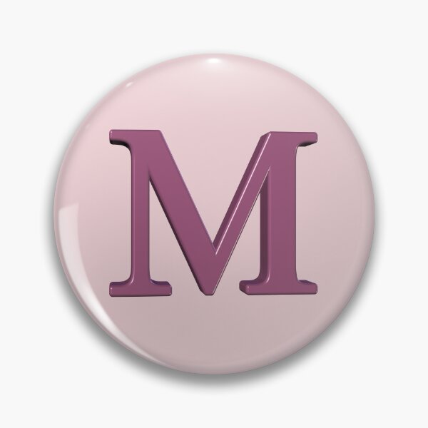 Item preview, The Letter M Dimensional Soft Pink on Pink 5748 designed and sold by Art in My Loft.