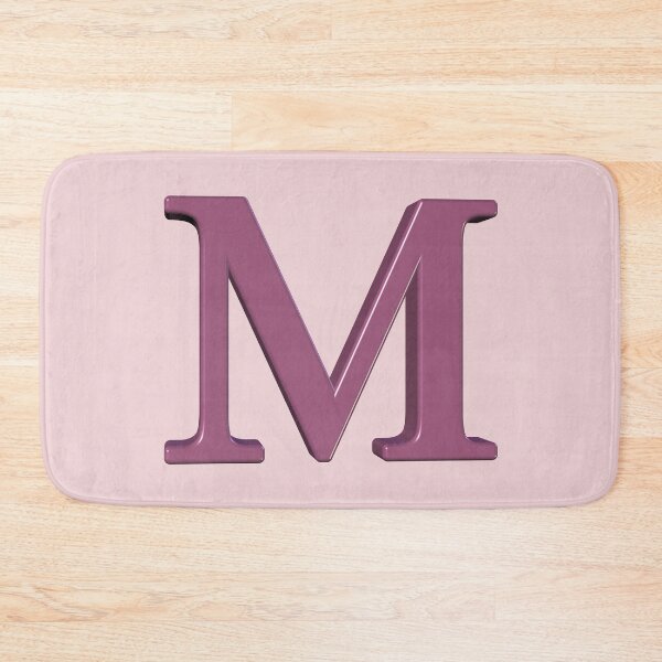 Item preview, The Letter M Dimensional Soft Pink on Pink 5748 designed and sold by Art in My Loft.