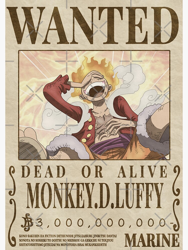 Anime One Piece Wanted Wallpaper Dead Or Alive Monkey D Luffy