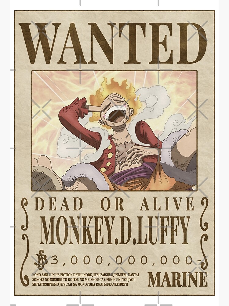 One Piece Luffy Wanted Poster Metal Poster